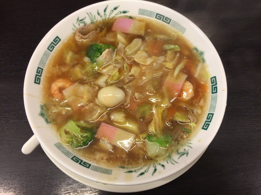 1711220010_日高屋_五目あんかけラーメン_Y590